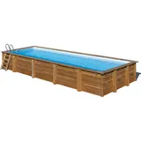 Gre Sunbay Swimmingpool rechteckig 1018 x 427 x 146 cm inkl. Filterpumpe und Poolleiter