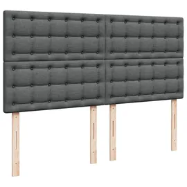 vidaXL Boxspringbett 180 x 200 cm Dunkelgrau