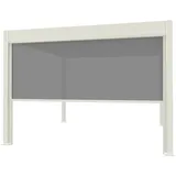 Weide Pavillon-Rollo, ca. 360x235 cm, Aluminium/Textil Weiß,