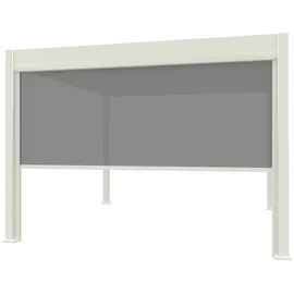 Weide Pavillon-Rollo, ca. 360x235 cm, Aluminium/Textil Weiß,