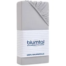 Blumtal Spannbettlaken Baumwolle-Jersey 140 x 200 cm grau