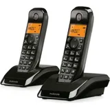 Motorola S1202 Schnurloses Festnetztelefon 2 Einheiten - Black