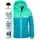 TROLLKIDS Hallingdal Jacke - Light Petrol / Dark Mint / White - 128 cm