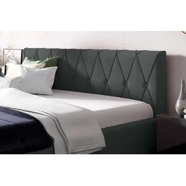 99rooms Lola Polsterbett mit Bettkasten 180x200 cm Strukturstoff INARI Dunkelgrau