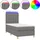 vidaXL Boxspringbett 100 x 200 cm Dunkelgrau