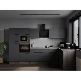 Respekta Winkelküche L-Form 340 cm grau