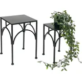 DanDiBo Ambiente Blumenhocker 2er Set 96449 40 x 40 cm Schwarz