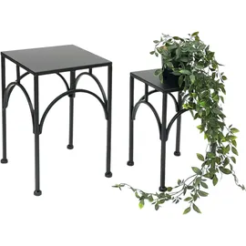 DanDiBo Ambiente Blumenhocker 2er Set 96449 40 x 40 cm Schwarz