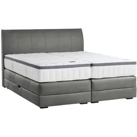 Livetastic Novel Boxspringbett 160 x 200 cm H2 Hellgrau