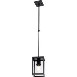 QAZQA Charlois 1-flg. E27 14 cm Rechteckig Schwarz