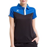 Erima Damen Squad Sport Poloshirt, New Royal/Schwarz/Weiß, 38