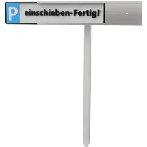 Reinkedesign Parkplatz Schilder-Halterung zum Einschieben V2A Edelstahl mit Erdspieß | Einfache Montage | Witterungsbeständig | Made in Germany | Inkl. Montagezubehör