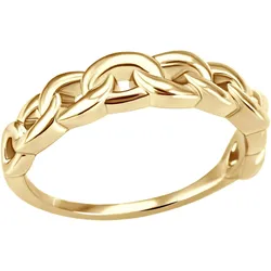 Fingerring FIRETTI "Schmuck Geschenk Silber 925 Silberring Ring Kettenglieder" Gr. 52, gold (gelbgoldfarben), Fingerringe, Damen, 52, Silber 925 (Sterlingsilber), 1,2mm