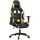 vidaXL Gaming-Stuhl mit Massage & Fußstütze Schwarz Gold