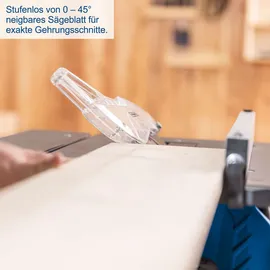 SCHEPPACH HS210 1500 W 230 V inkl. Querschneidlehre, Längsanschlag, Schiebestock