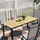 Outsunny Gartentisch 175 x 78 x 75 cm Schwarz/Gelb