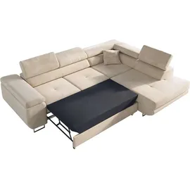 MKS Meble Eckcouch L-Form Beige 3-Sitzer