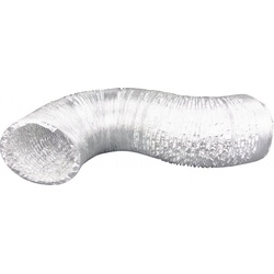 WDH Heizgerät Aluminiumschlauch Q20 7m, – Wasserabweisend grau|silberfarben