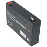 Multipower MP7-6 Blei Akku 6 Volt, 7000mAh mit Faston 4,8mm, 151x34x94mm