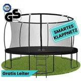 Zero Gravity Ultima 4 Gartentrampolin Ø 366 cm, mit Leiter, und Bodenanker-Set schwarz 366 cm