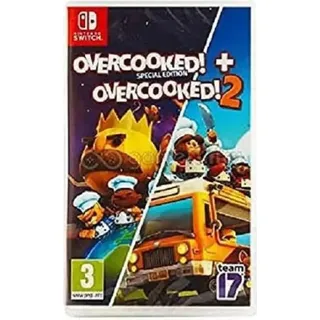Nintendo Games Switch Overcooked + Overcooked 2 Double Pack Durchsichtig PAL Durchsichtig PAL