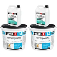 LEVEL PLUS 40kg Fertigspachtel Masse Tiefengrund 10L SET601
