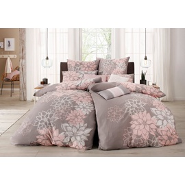 Home Affaire Bettwäsche »Susan in Gr. 135x200 oder 155x220 cm«, (2 tlg.), in verschiedenen Qualitäten, romantische Bettwäsche mit Blumen, rosa