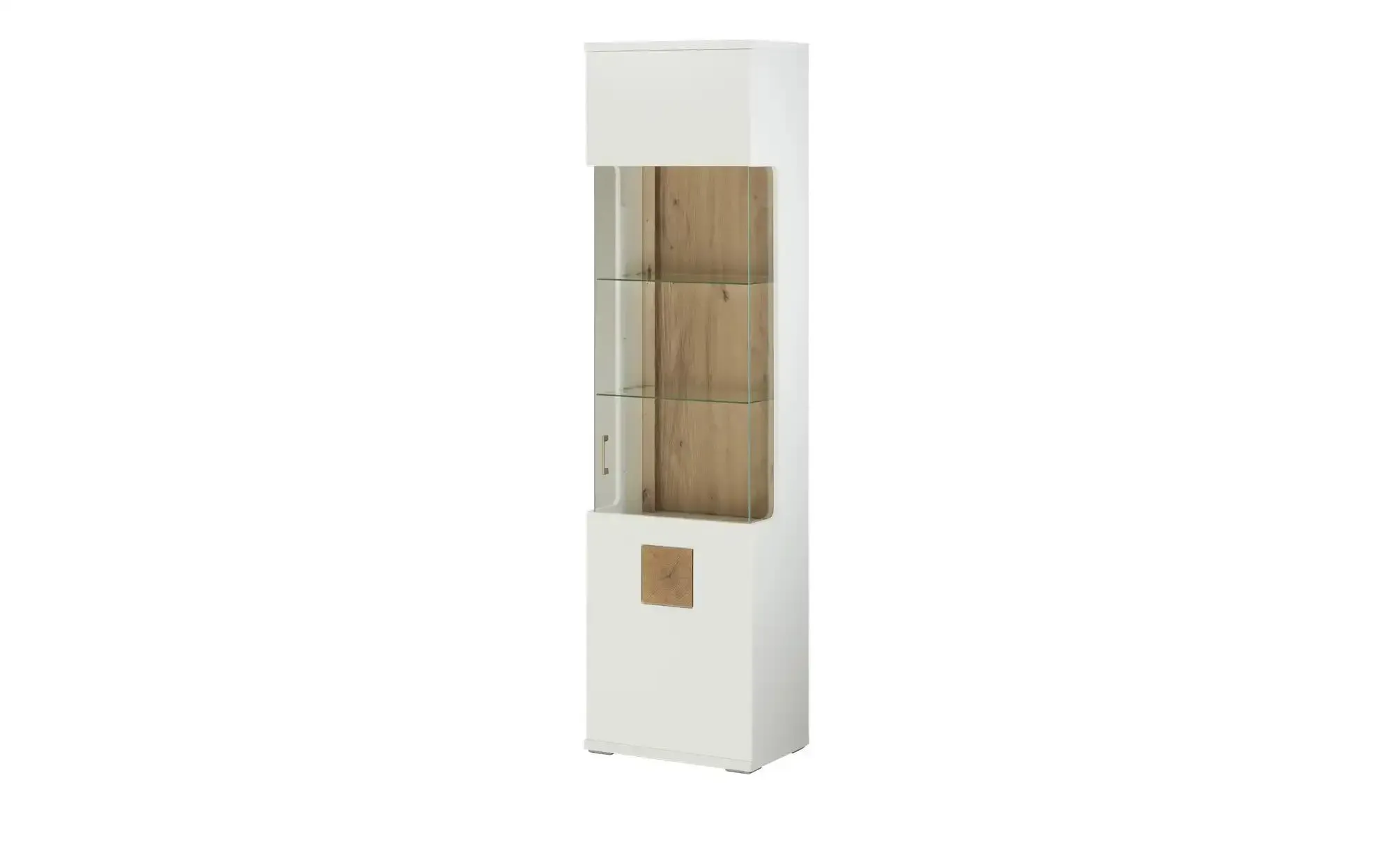Primo Vitrine  Topeka ¦ weiß ¦ Maße (cm): B: 55 H: 209 T: 38.0