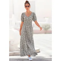 VIVANCE Maxikleid Blümchen Grau 46