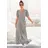 VIVANCE Maxikleid Blümchen Grau 46