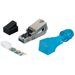 EFB-Elektronik Feldkonfektionierbarer Stecker RJ45 Cat6A Cat7 AWG22-27 geschirmt werkzeuglos