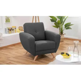 Max Winzer Sessel Jerry Flachgewebe 83 x 85 x 0 cm Grau