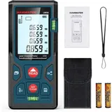 Digitaler Laser-entfernungsmesser, Lm50 50m Digitaler Laser-distanzmesser, Längen-/flächen-/volumen-/satz Des Pythagoras Mit Lcd-hintergrundbeleuchtung, Ip54 (50m)