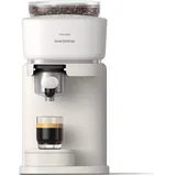 Philips Baristina Espressomaschine - Real Espresso, made simple, Kompakte Kaffeemaschine, Naturweiß mit naturweißem Siebträger, 16-bar-Pumpendruck, automatisches Mahlwerk, Cafe Crema (BAR300/00)