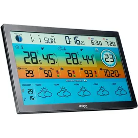 shop'n smile ideoon WLAN Funk Wetterstation mit XXL-Farb-Display Schwarz