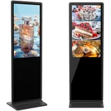 YCKJNB 43 Zoll Digitaler Kundenstopper, Werbedisplay Digital, Werbeaufsteller, Vertical Monitor, IPS HD LCD Bildschirm, Digital Signage, Smart Monitor, Interaktive Anzeigetafel