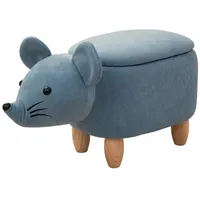 Svita Tierhocker Stauraum 32 x 37 x 68 cm Blau