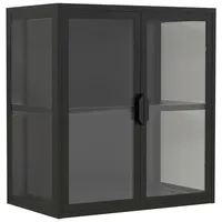 MID.YOU Hängevitrine Flokas, schwarz , Maße cm, hängend, Esszimmer,
