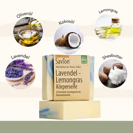 Savion Körperseife - Lavendel-Lemongras 80g