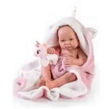 Muñecas Antonio Juan Mädchen Babypuppe Nica Einhorn 42 cm