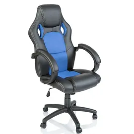 TRESKO Racing Chefsessel Drehstuhl blau