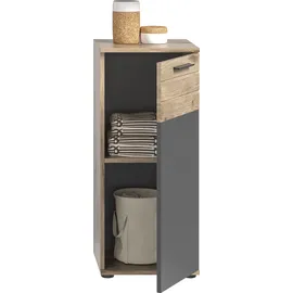 INOSIGN Unterschrank INOSIGN "Riga, Breite 37 cm, 1 Tür (Türanschlag wechselbar), 1 Einlegeboden", braun (holzfarben), B:37cm H:87cm T:34cm, FSC-zertifizierter Holzwerkstoff, Schränke, Unterschrank, Standschrank, Badmöbel, Badschrank, Schrank, Bad, Badezimmer