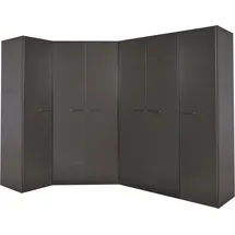 Rauch Schrank-Set RAUCH "Kleiderschrank Schrank Garderobe Wäscheschrank VANDOR", grau (graumetallic), B:164cm H:197cm T:253cm, Holzwerkstoff, Kastenmöbel-Sets, 6-türig mit viel Stauraum, Schränke einzeln stellbar MADE IN GERMANY