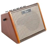 Fame AG-15A Akustikgitarren Verstärker 15 Watt | 2-Kanal | Akkubetrieben | Bluetooth-Schnittstelle | Echo-Effekt | Ideal für Gitarre und Gesang | Leicht und Tragbar