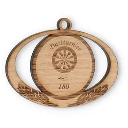 Holzmedaille Alina Eiche Vollholz in Größe 6,0cm