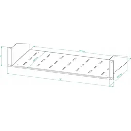Stalflex Server Fachboden 19 Zoll 2HE 220mm - Serverschrank Hergestellt