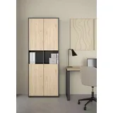 INOSIGN Aktenschrank »Sign Aktenregal, Bücherregal, Standregal,«, Merkzweckschrank, 2 Fächer, 4 Einlegeböden, Breite/Höhe 80/200 cm, grau