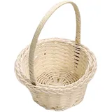 Blumenmädchen Korb, Blumenkorb Hochzeit, Körbchen Blumenmädchen, Blumenkörbchen Hochzeit, Geschenkkorb Leer, Klein Rattan Korb Weidenkorb mit Henkel, für Tischdeko, Zeremonie Party