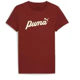 Puma ESS SCRIPT Tee G T-Shirts Intense Red-Gold foil 140-682778