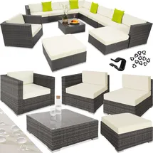 Tectake Las Vegas Rattan Lounge grau